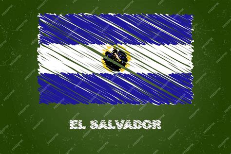 Premium Vector | El salvador flag chalk effect on chalkboard hand ...