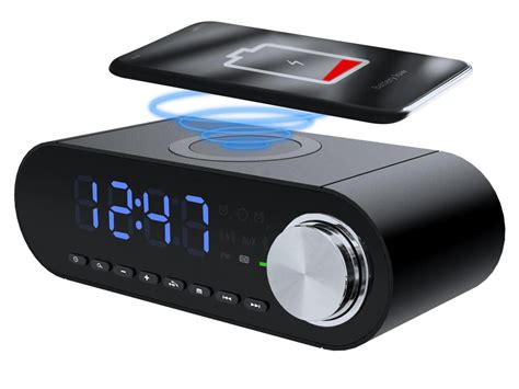 Rosewill Digital Alarm Clock with Wireless Charging Dock, LED Display ...