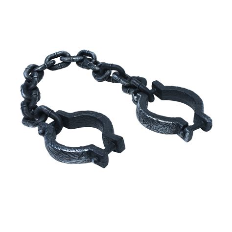 Jumbo Fake Ankle Shackles Prison Leg Iron Chains Halloween Costume ...