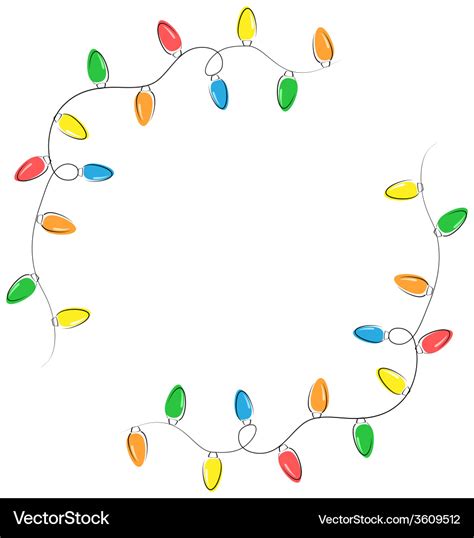 Christmas Light Wreath Svg