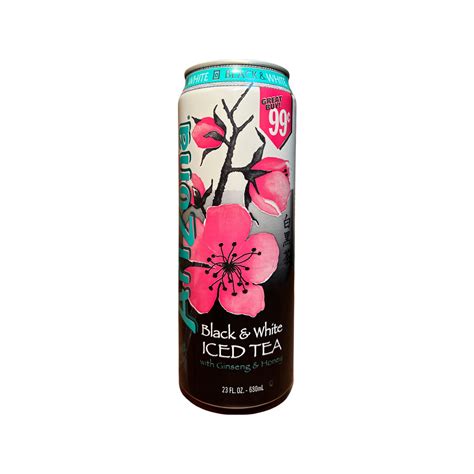 Arizona Black & White Iced Tea Can (23 Fl Oz. / 24 Pack) – 123 Beverages