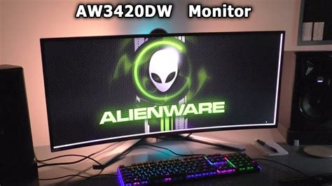 Alienware AW3420DW Gaming MONITOR REVIEW Setup DELL best curved ultrawide LG IPS back light ...