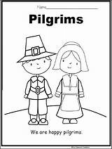Thanksgiving Pilgrim Coloring Pages Printable sketch template