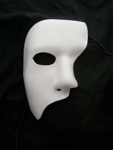 Shaun -Phantom of the Opera Leather Mask White Pearl Mask Stage Theatre ...