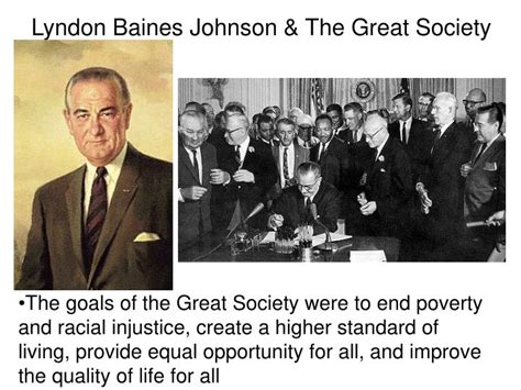 PPT - Lyndon Baines Johnson & The Great Society PowerPoint Presentation - ID:5639992