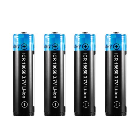 4PCS High Capacity 3.7V 18650 3000mah Rechargeable Lithium-ion Batteries for LED Flashlight ...