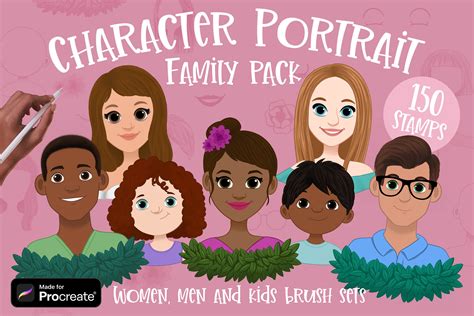 Procreate Family Portrait Creator | Brushes ~ Creative Market