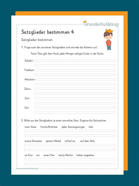 🎉 satzglieder bestimmen klasse 7 arbeitsblätter, satzglieder bestimmen übungen mit lösungen ...