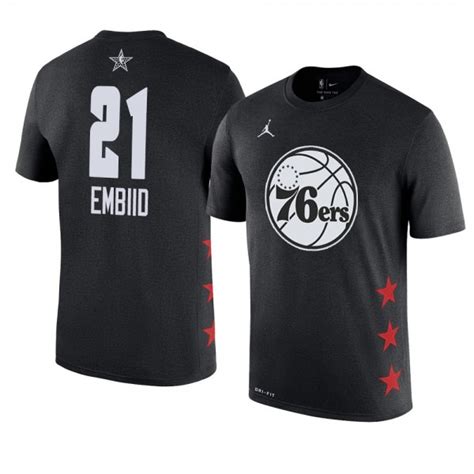 Philadelphia 76ers # 21 Joel Embiid All-Star Game 2019 Nom et numéro T-Shirt - Magasin Authentic ...