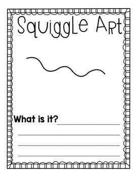 Squiggle Art by First and Kinder Blue SKies | Teachers Pay Teachers