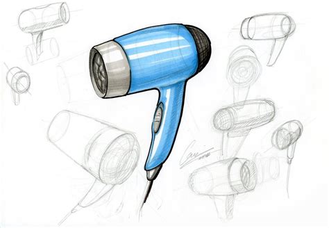 Sketch: HairdryerSketch My World | Sketch My World | Industrial design sketch, Design sketch ...