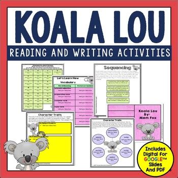 Koala Lou by Mem Fox | Distance Learning by Comprehension Connection