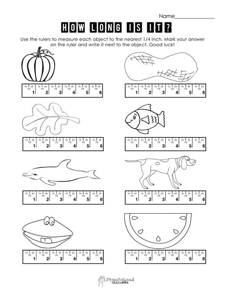 Ruler Measurement Worksheets