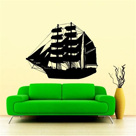 Pirate Ship Wall Decal Nautical Sea Boat Ocean by SuperVinylDecal