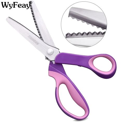 High quality Pinking Shears Sewing Cut Dressmaking Tailor Shear Leather Handicraft Fabric ...