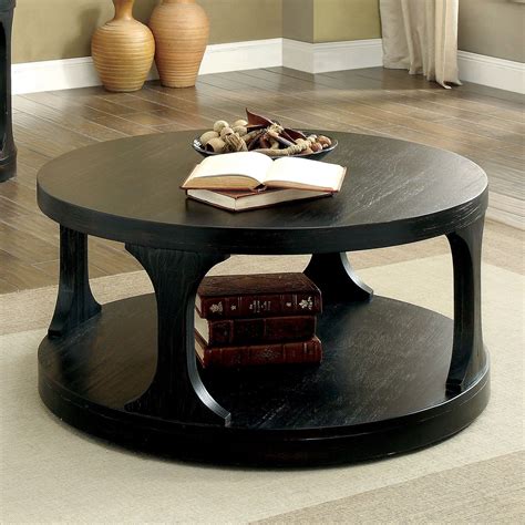 Black Round Coffee Table Set - French Set Of Two Round Coffee Tables ...