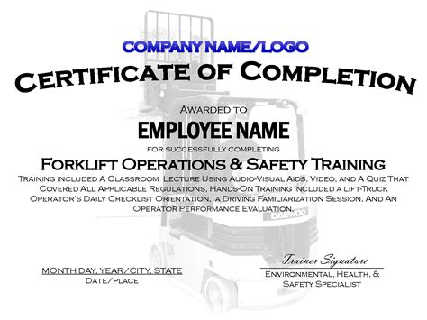 Forklift Training Template Free / How to Get Forklift Certified: Easily ...