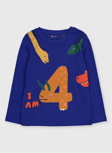 Buy Blue Dinosaur I Am 4 T-Shirt - 6-7 years | T-shirts and shirts | Argos