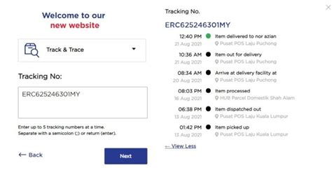 Pos Laju Malaysia Tracking