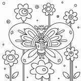 Cute Spring Butterfly Coloring Pages For Kids sketch template