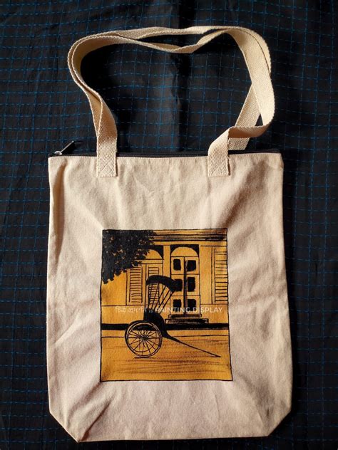 Rickshaw Hand Painted Tote Bag - Necessity eStore