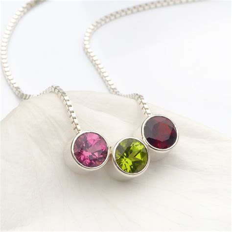 birthstone necklace in sterling silver by lilia nash jewellery | notonthehighstreet.com