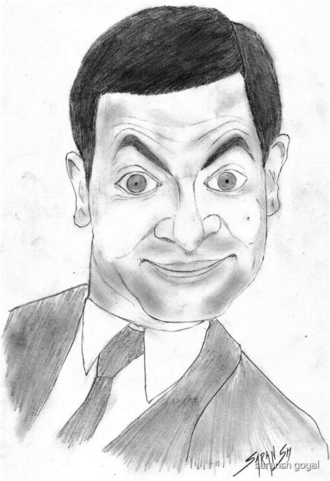 "Mr. Bean, Rowan Atkinson, pencil sketch" by saransh goyal | Redbubble