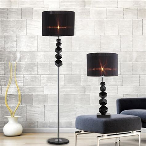 NEW European luxury creative modern black crystal table lamp bedroom living room lamp shade ...