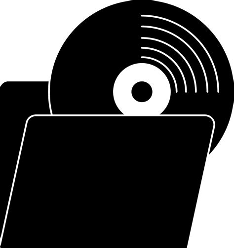 Black and White cd icon with rapper in isolated. 25315841 Vector Art at ...