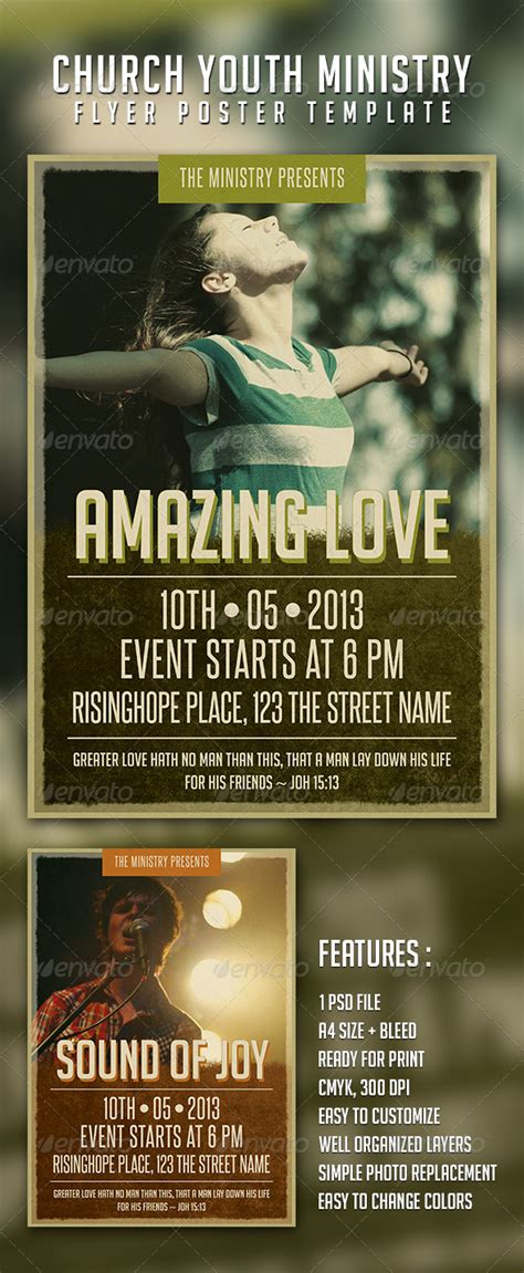 Church Youth Ministry Flyer Template by JunPonda | GraphicRiver