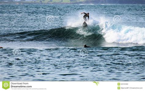 Surfer at Manly Beach. stock image. Image of surfing - 53131093