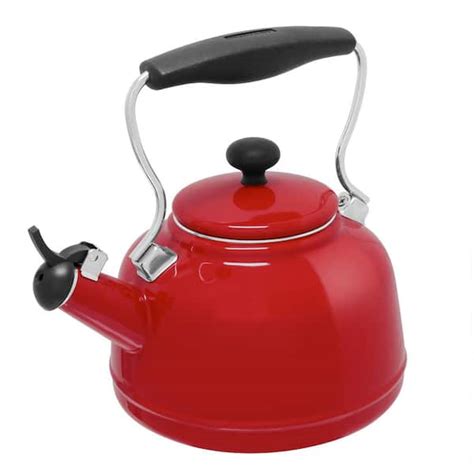 Chantal Vintage 6.8-cups Enamel-On-Steel Chili Red Tea Kettle 37-VINT RE - The Home Depot