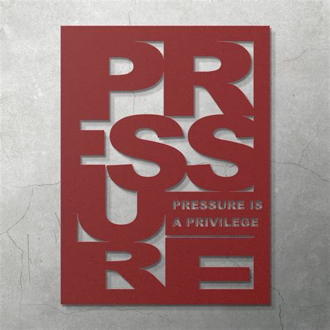 PRESSURE IS A PRIVILEGE - METAL WALL ART – Relxntless