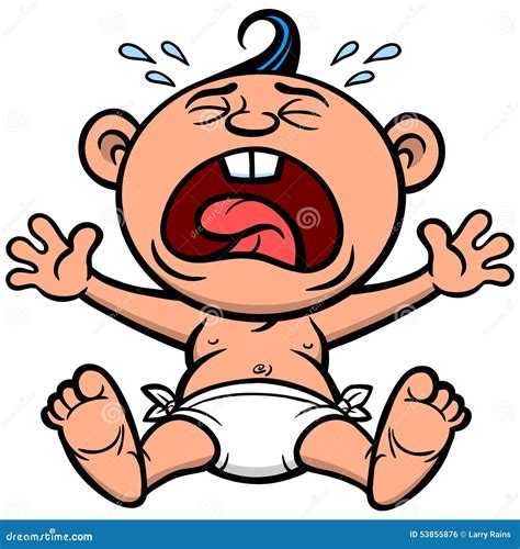 Cry Baby stock vector. Illustration of distraught, baby - 53855876