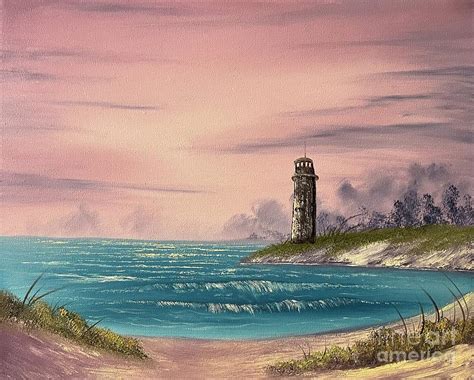 Seascape with Lighthouse Painting by Jessica Mason - Fine Art America