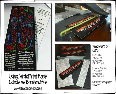 Mrs. Orman's Classroom: Vistaprint Rack Cards Double as Bookmarks