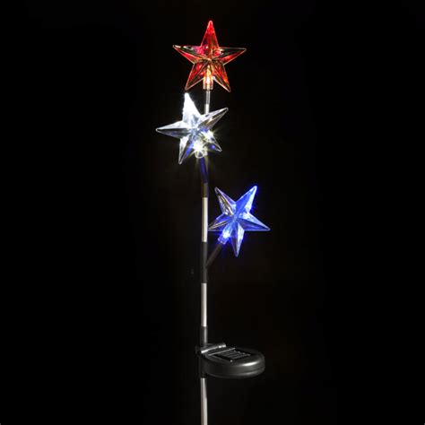 Solaris Solar Powered LED Patriotic Star Trio Garden Lights by Solaris at Fleet Farm