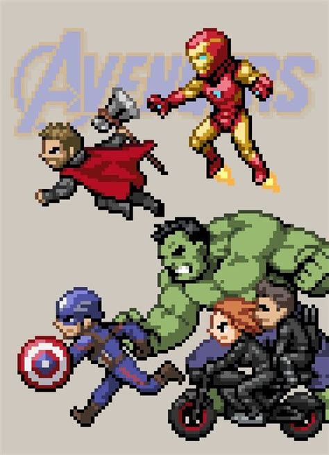 [Marvel fan creates incredible Avengers pixel art animation] | FANDOM | Avengers, Marvel ...