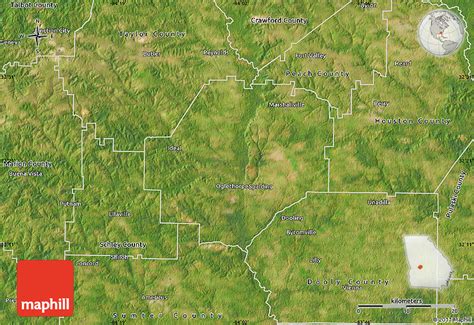 Satellite Map of Macon County