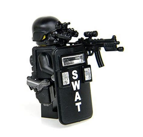 SWAT Police Officer Pointman (SKU50)- Battle Brick Custom Minifigure - Minifigure Parts ...