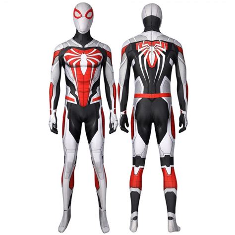 Spiderman Costume PS5 Remastered Cosplay New Armored Advanced Suit ...