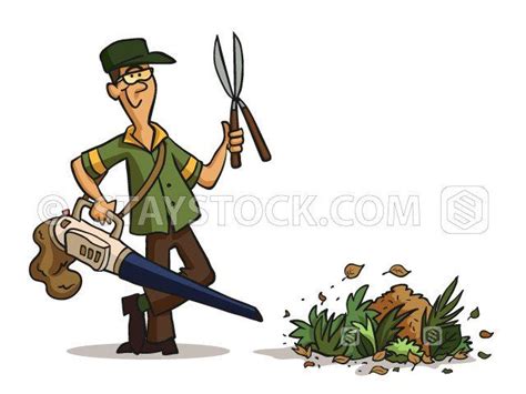 Leaf Blower | Cartoon, Leaf blower, A cartoon