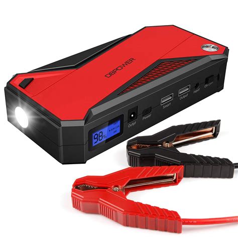 DBPOWER 600A 18000mAh Portable Car Jump Starter (up to 6.5L Gas, 5.2L ...