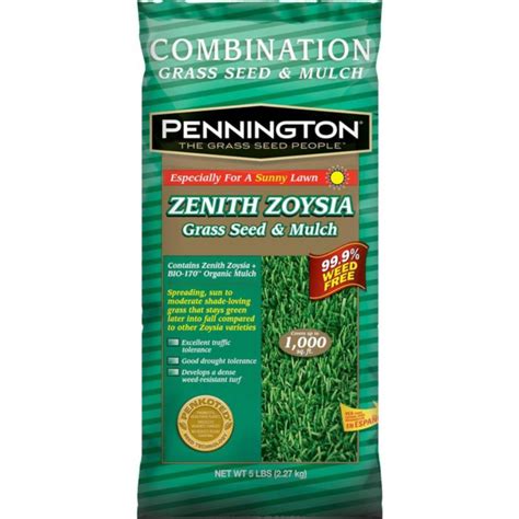 Pennington 100082871 5-Pound Zenith Zoysia Grass Seed And Mulch, 1,000-Square Feet at Sutherlands