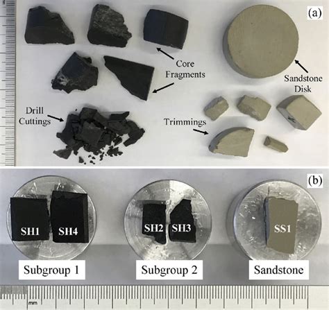 a Two types of reservoir rocks: shale fragments and drill cuttings ...