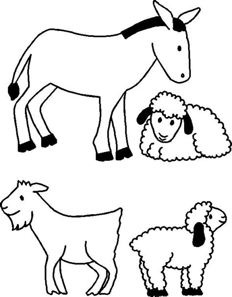 Nativity Animals Coloring Pages | CHRISTMAS | Pinterest | Christmas ...