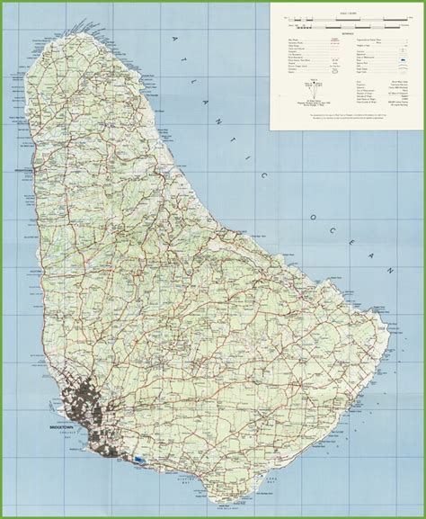 Large detailed map of Barbados - Ontheworldmap.com