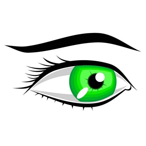 Imágenes prediseñadas iales de ojos verdes Royalty Free Stock SVG Vector