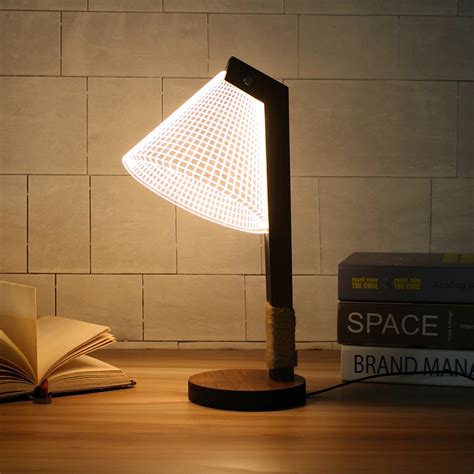 3D LED Table Lamp Shaped Night Light Adjustable Desk Reading Lamps For Bedroom Living Room Home ...