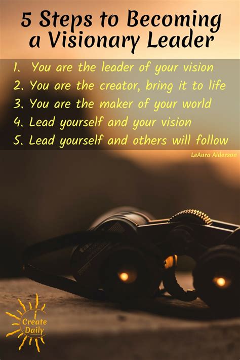 Visionaries - Visionary Leaders of One or Many - iCreateDaily